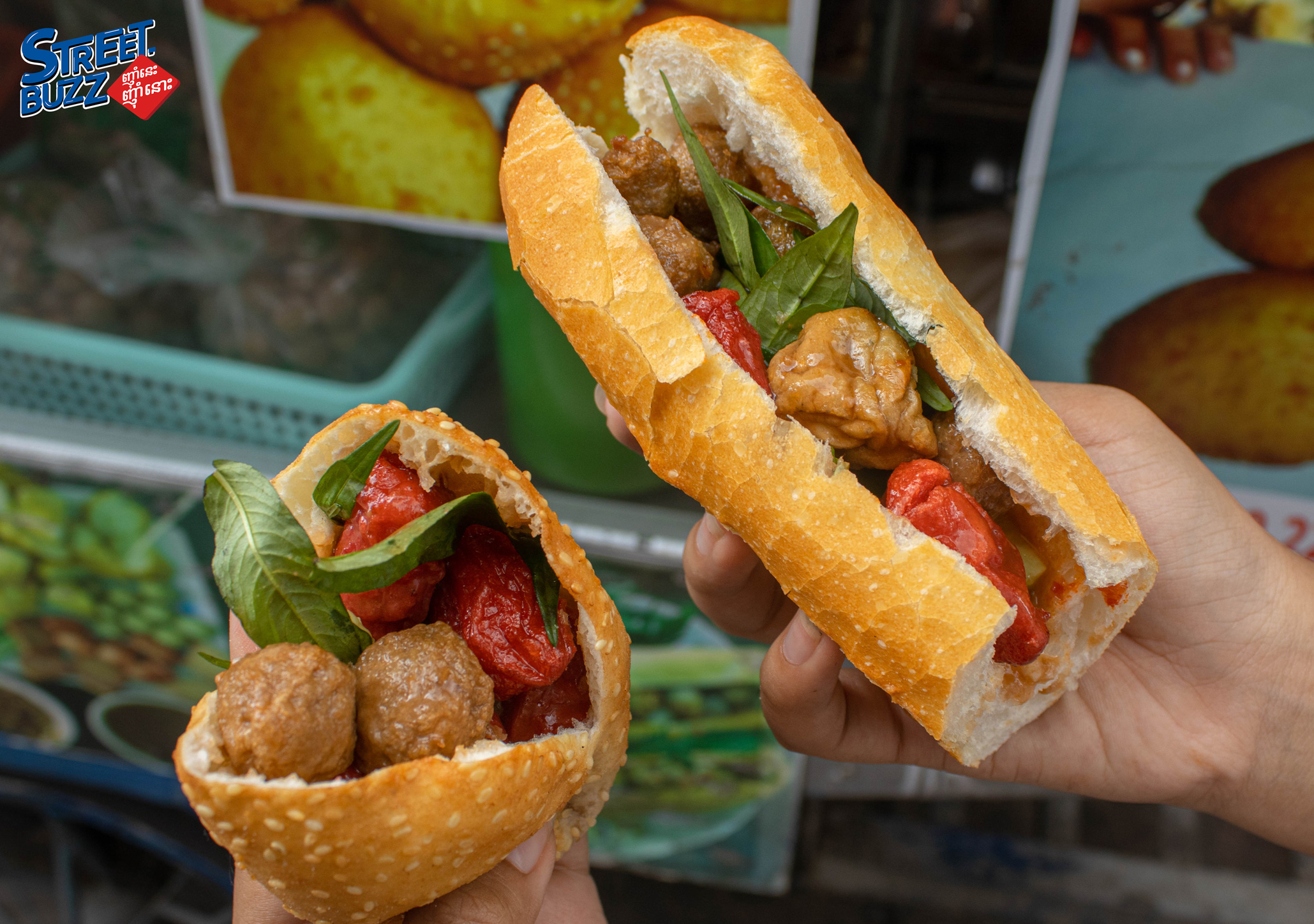 These Fried Mixed Balls Sandwich And Hollow Donuts Are Only 2000 Riel