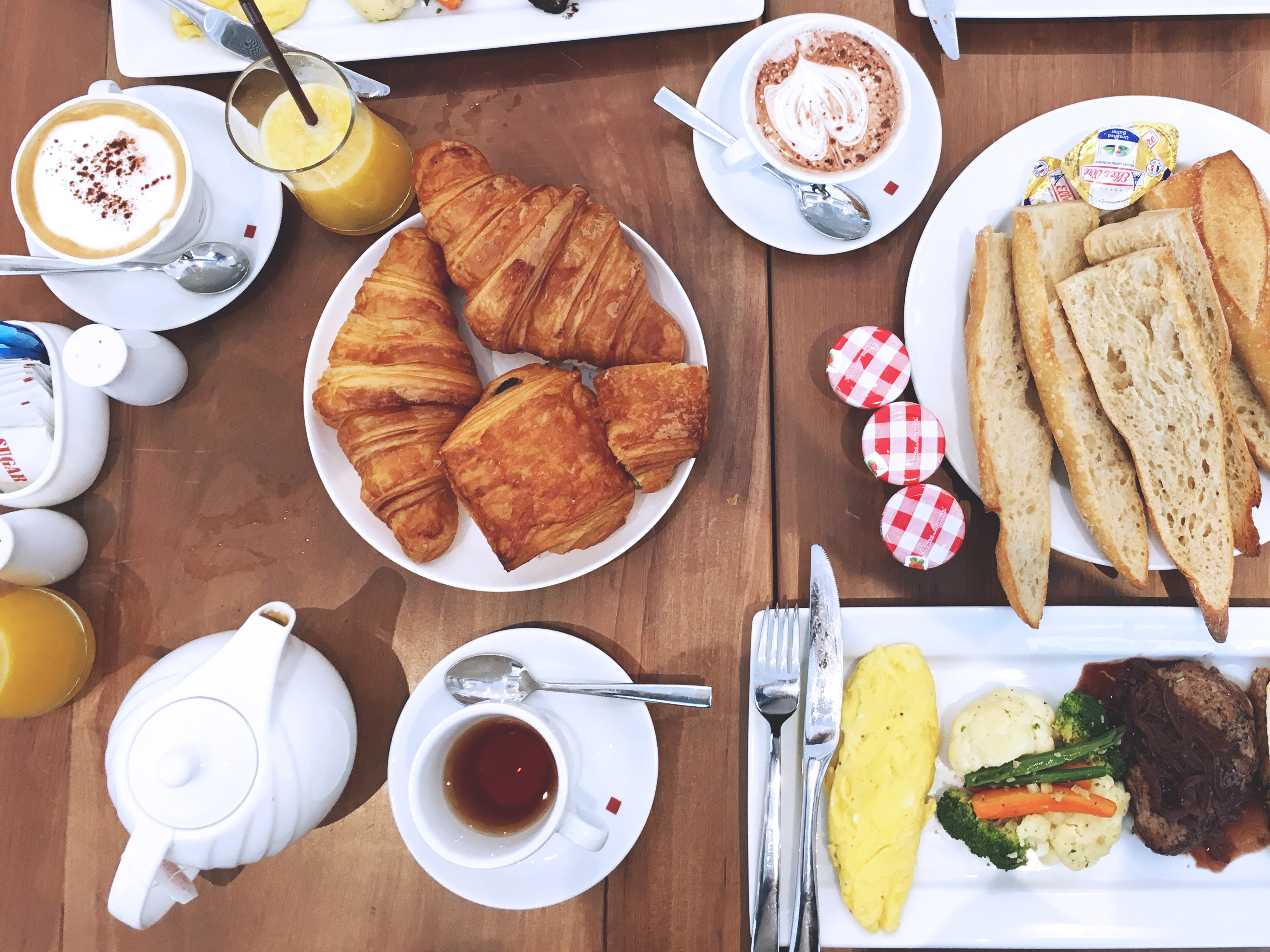 Free flow of tea and croissants!