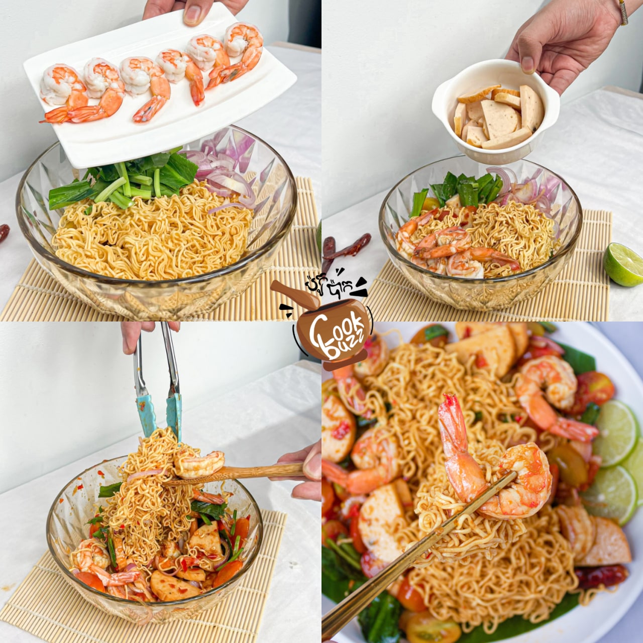 Homemade Thai-style "Shrimp Noodle Salad" with a new recipe!