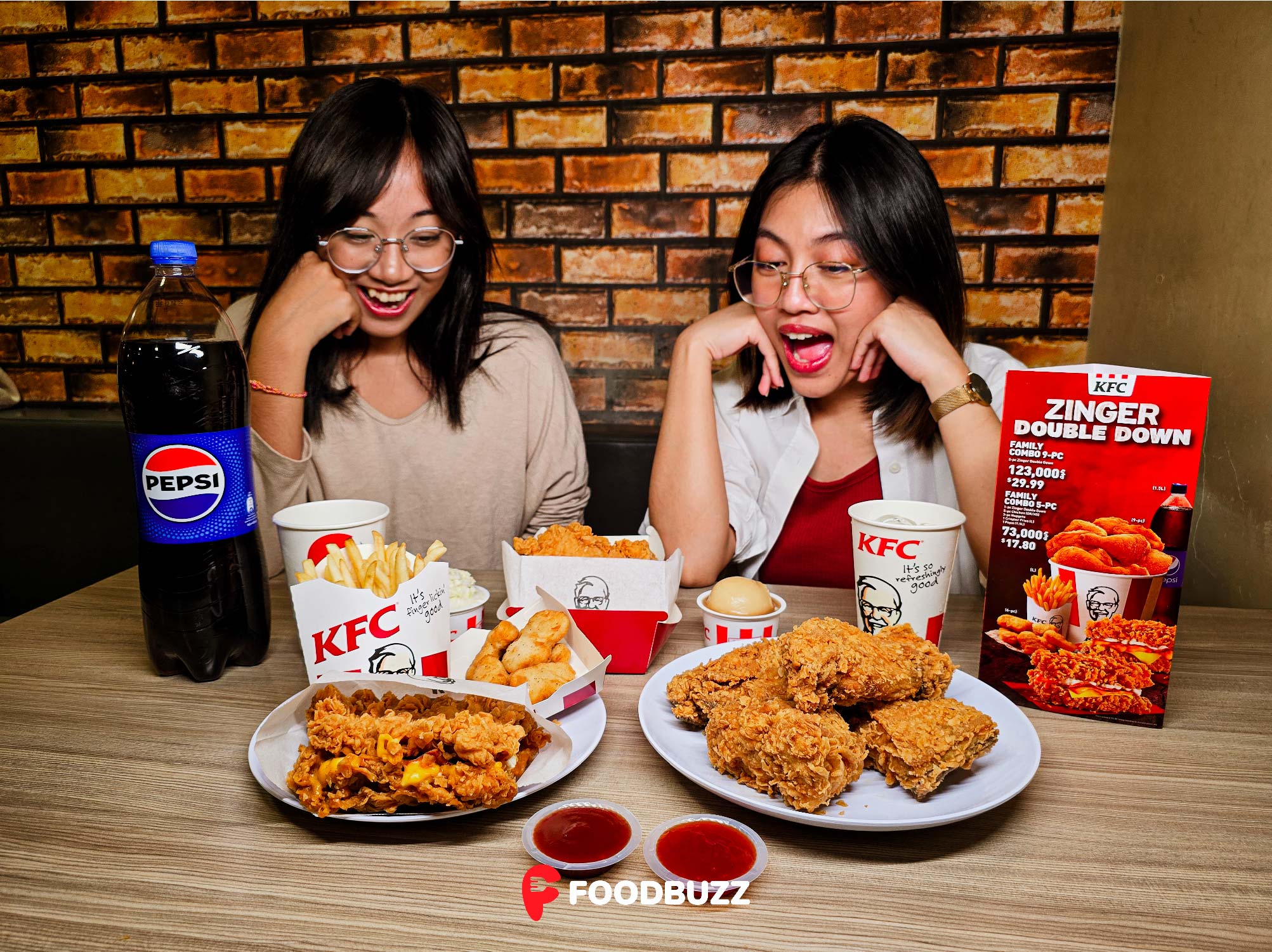 Introducing the return of the Zinger Double Down to the menu at all KFC Cambodia branches. 