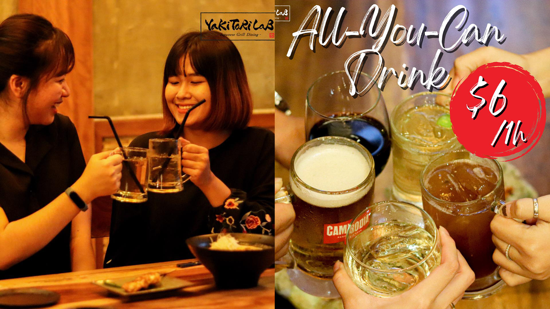 Drink to your heart’s desire with the $6 all-you-can-drink at this Japanese Restaurant! 