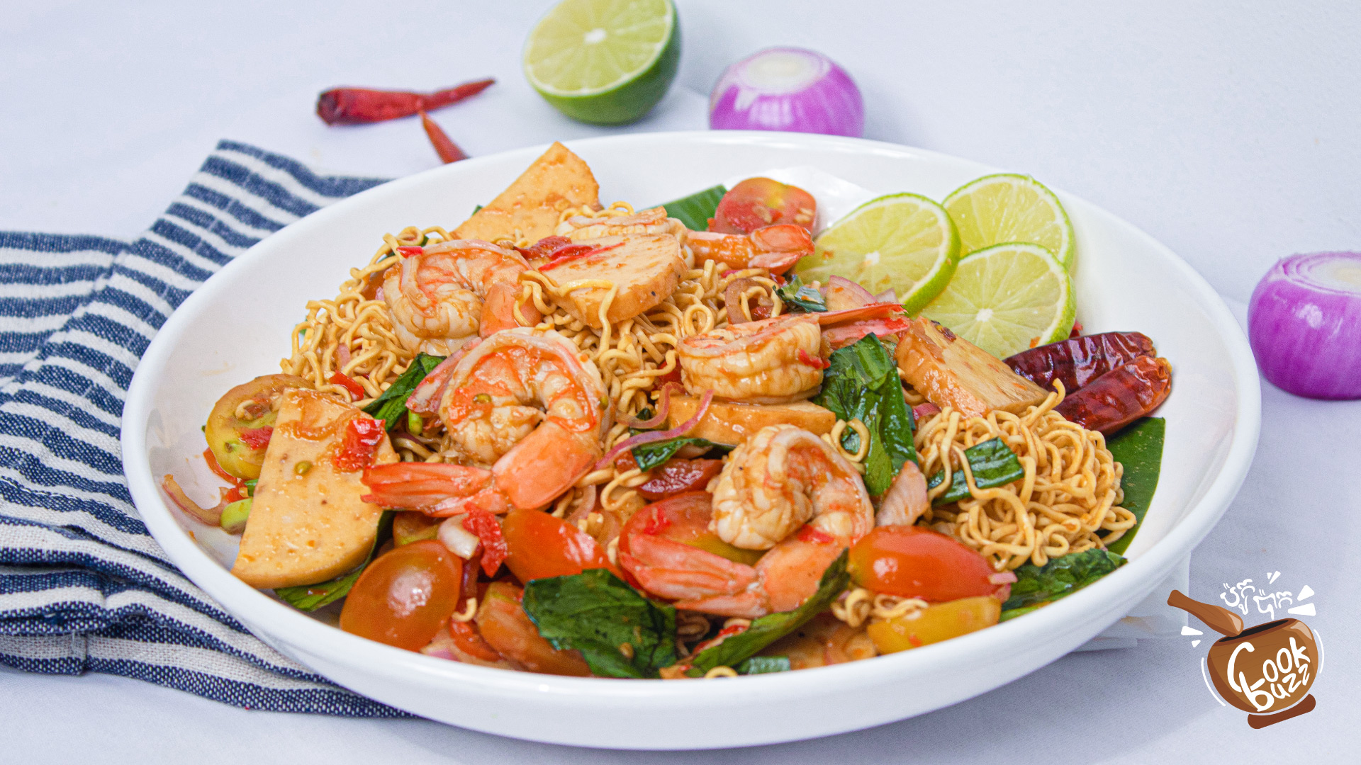 Homemade Thai-style "Shrimp Noodle Salad" with a new recipe!